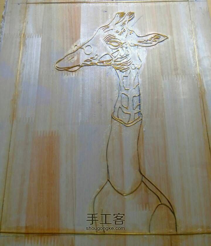 景泰蓝工艺画——长颈鹿 第3步