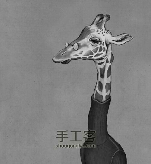 景泰蓝工艺画——长颈鹿 第2步