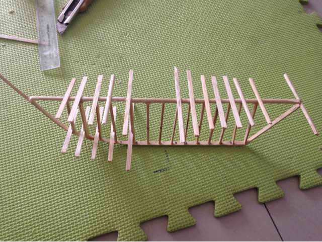 筷子做的帆船 第2步