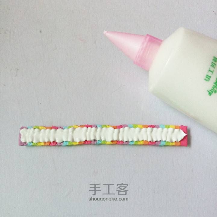 【Xiaox手作】超简单迷你彩虹蛋糕手机绳～ 第4步
