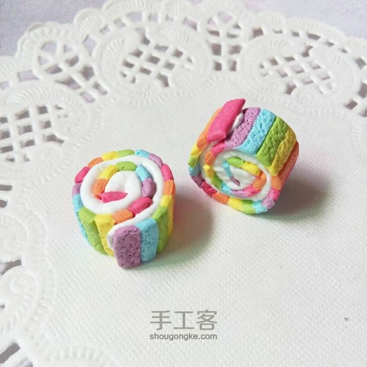 【Xiaox手作】超简单迷你彩虹蛋糕手机绳～ 第5步