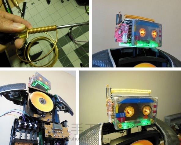 我是那种会留下所有损坏的电子设备的人，因为我有可能会在某天用到这些东西。最后我确实用到它们了：拆了台收录机，做了个机器人，哈哈哈！（via：instructables） 第3张