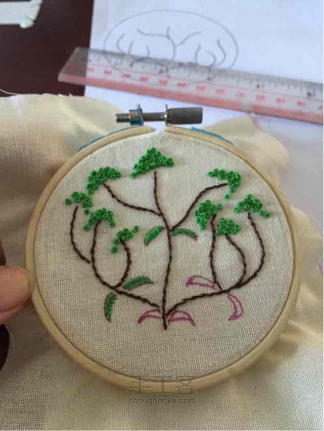 刺绣小福袋～生命之树 第3步