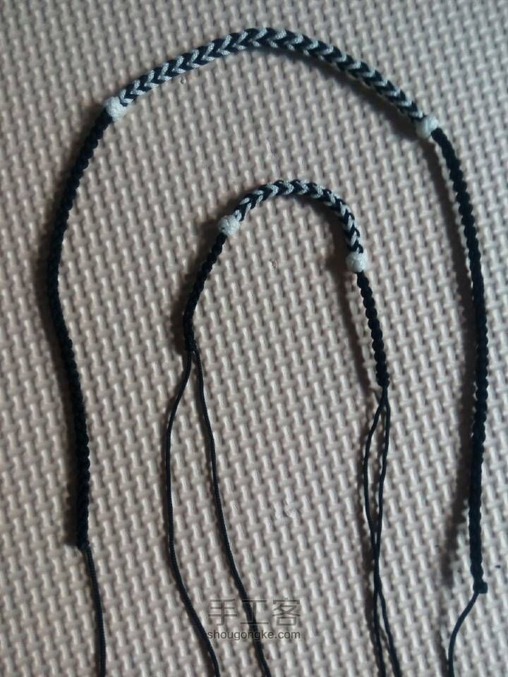 黑白方八股锁骨项链自制编织器版～ 第10步