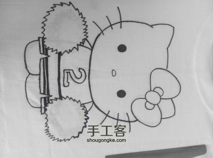 一大波手绘T恤来了 。。 第24步
