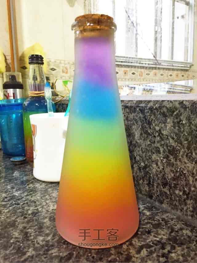 玻璃瓶的前世今生—彩虹瓶 第6步