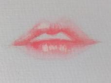 如何用水彩画出粉嫩的嘴唇~唇控福利哟~