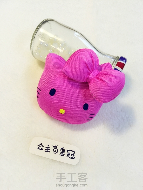 【公主手作】hello kitty针插【原创】教程已发布~~HELLO KT,又叫：ハローキティ,凯蒂猫，充满可爱气息的Kitty针插 第4张