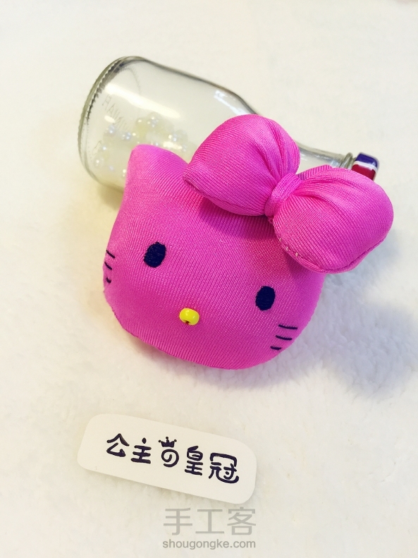 【公主手作】hello kitty针插【原创】教程已发布~~HELLO KT,又叫：ハローキティ,凯蒂猫，充满可爱气息的Kitty针插 第5张