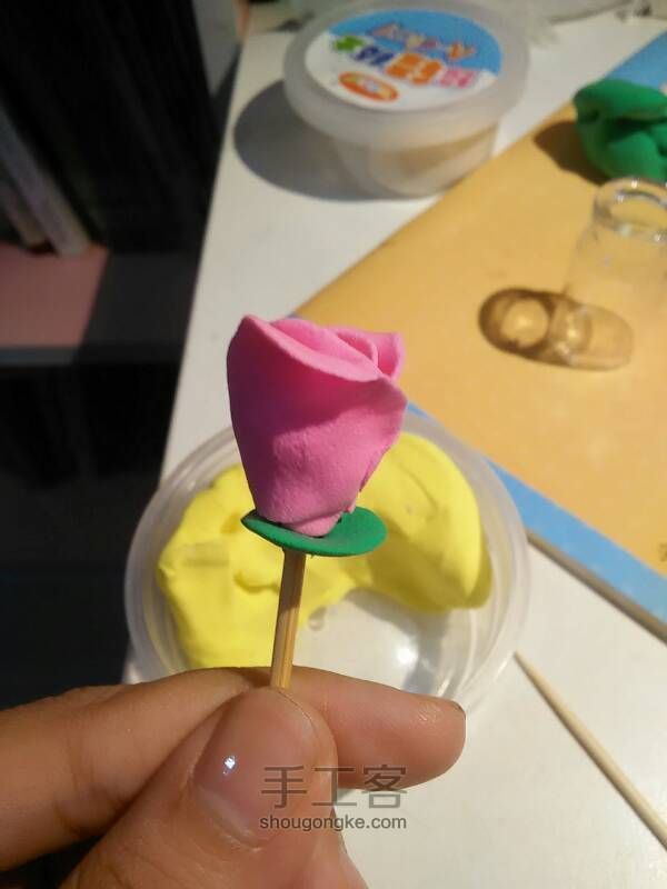 超轻粘土——花瓶玫瑰🌹 第10步
