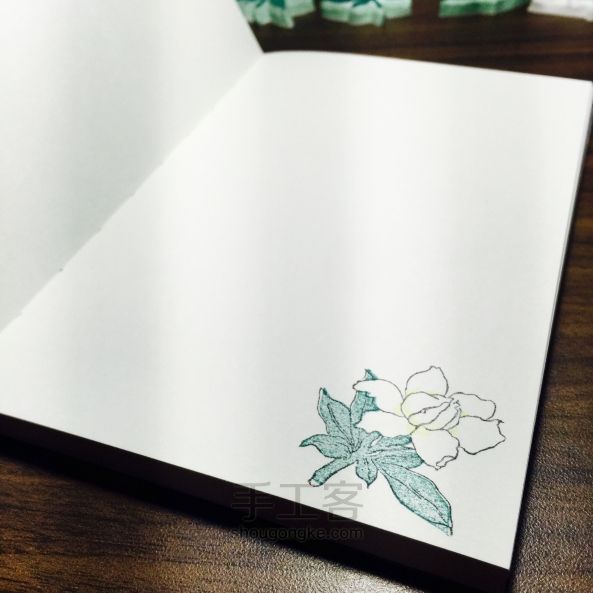 【栀子花开】手工印刷笔记本 第8步