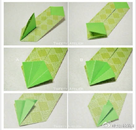 〈转〉千纸鹤折纸包装教程 第4步