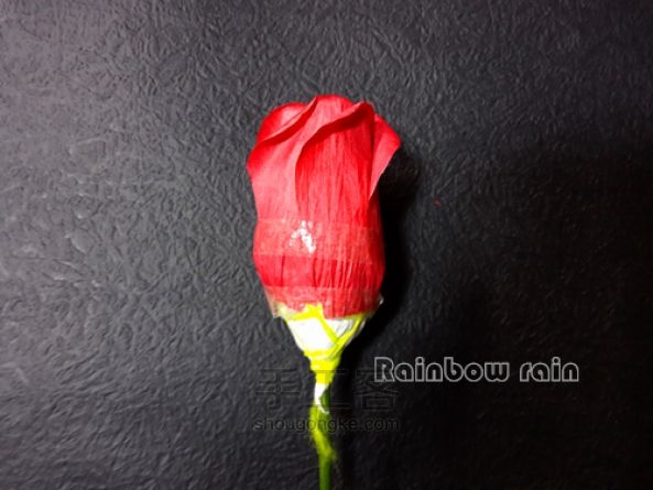 原创纸艺红玫瑰+包装  Rainbow rain 第19步