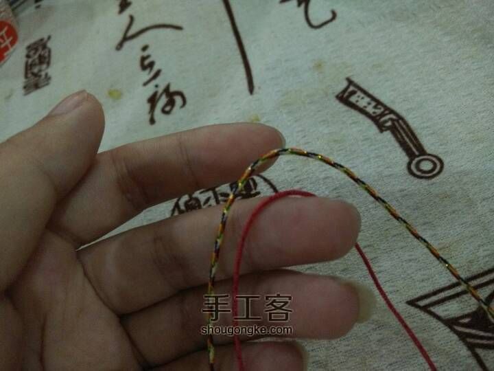 金刚结手链 第3步