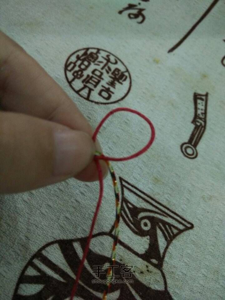 金刚结手链 第6步