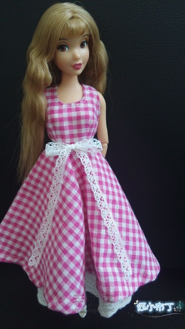 『美国乡村芭比』连衣裙、植发制作教程 第10步