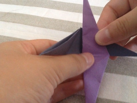 折纸四角星教程 第14步