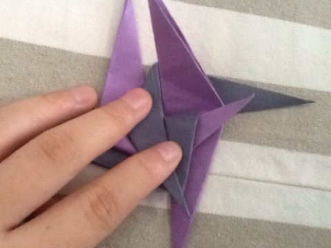 折纸四角星教程 第20步