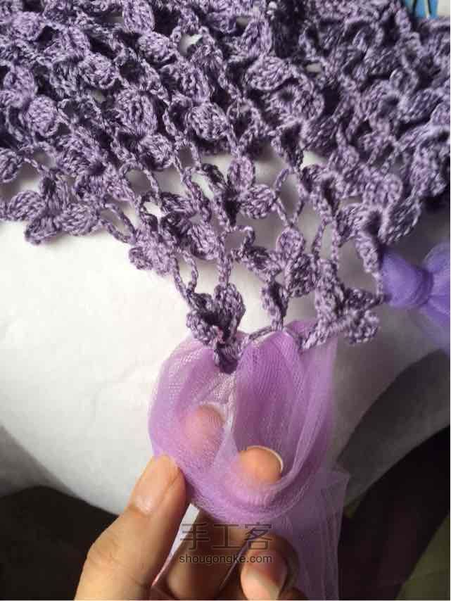 独一无二的爱——镂空钩花彩虹纱纱裙 第14步