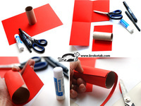 纸筒圣诞老人造型礼物包(转发) 第2步