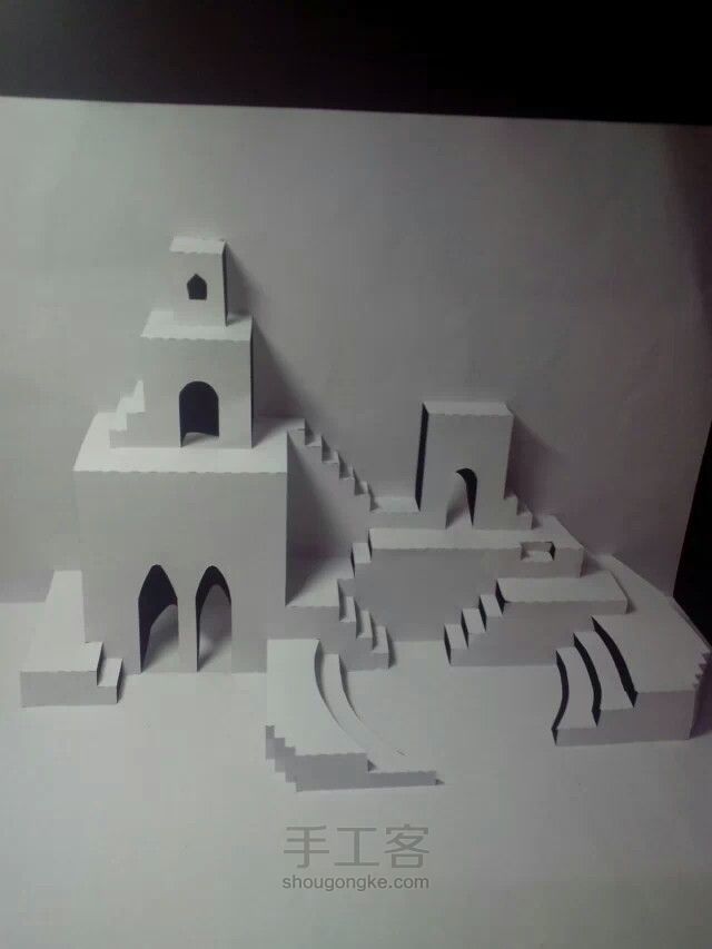 白雪城堡 纸雕作品 第9步