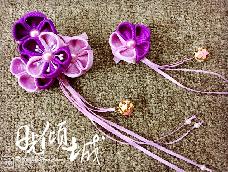 紫藤花之恋——简易和风发饰教程