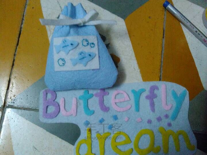 【Butterfly dream手作】海洋风小清新束口袋 第7步