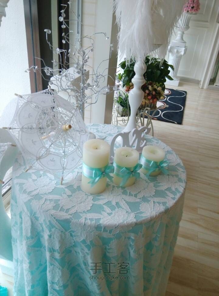 婚礼蜡烛，迎宾区装饰 第6步