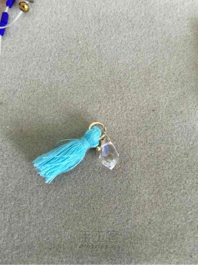 波西米亚风情手链项链两用款DIY教程 第5步