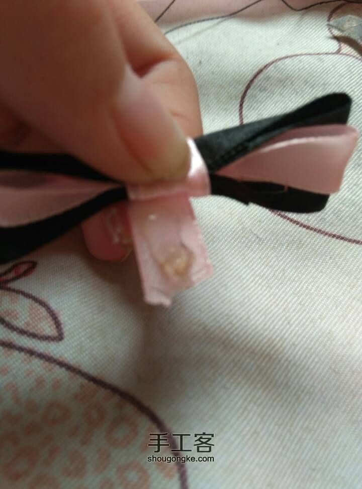 丝带蝴蝶结皮筋 第12步