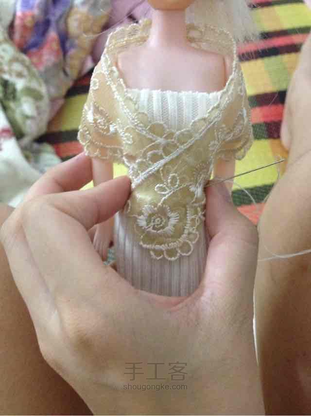 手缝古典针织连衣裙，美美的 第6步