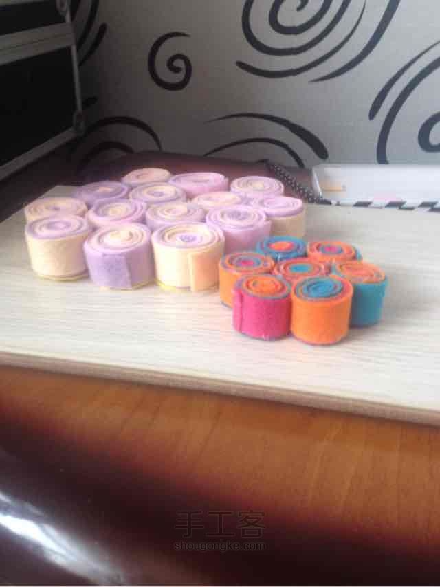 DIY不织布手工茶杯垫 物品垫 第15步
