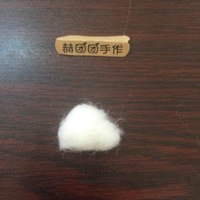 羊毛毡kt猫kitty制作教程基础教程 第3步