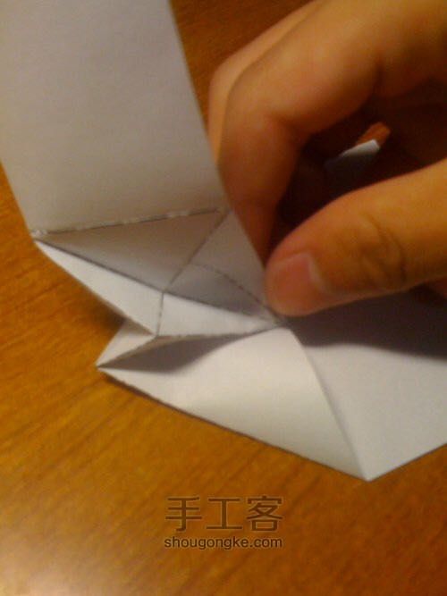【转载】千纸鹤折纸教程 第9步