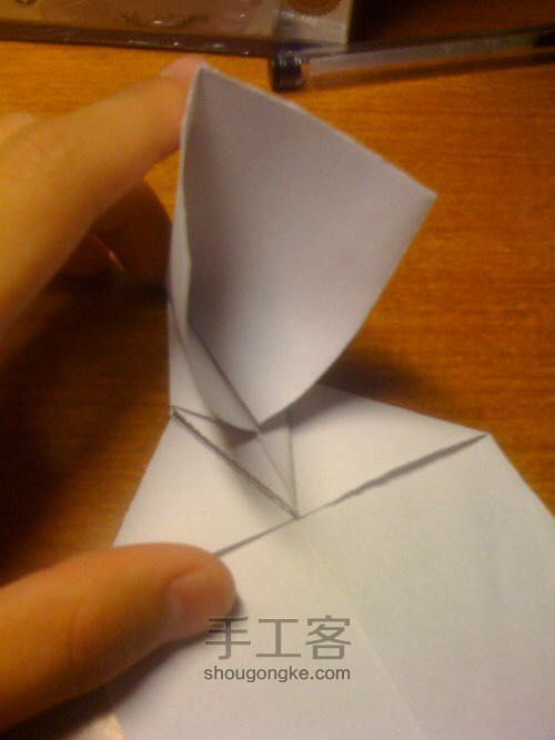 【转载】千纸鹤折纸教程 第14步