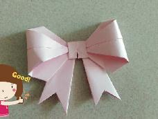 一张正方形卡纸，做一个可爱的蝴蝶结， 绝对简单易做