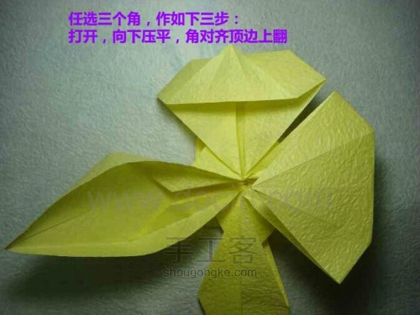 华丽十字架折纸教程 [转自豆丁网] 第24步