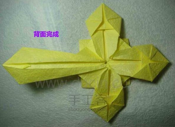 华丽十字架折纸教程 [转自豆丁网] 第36步