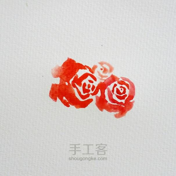 水彩玫瑰插画——那些独立的小清新 第3步