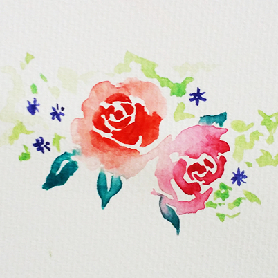 水彩玫瑰插画——那些独立的小清新 第10步