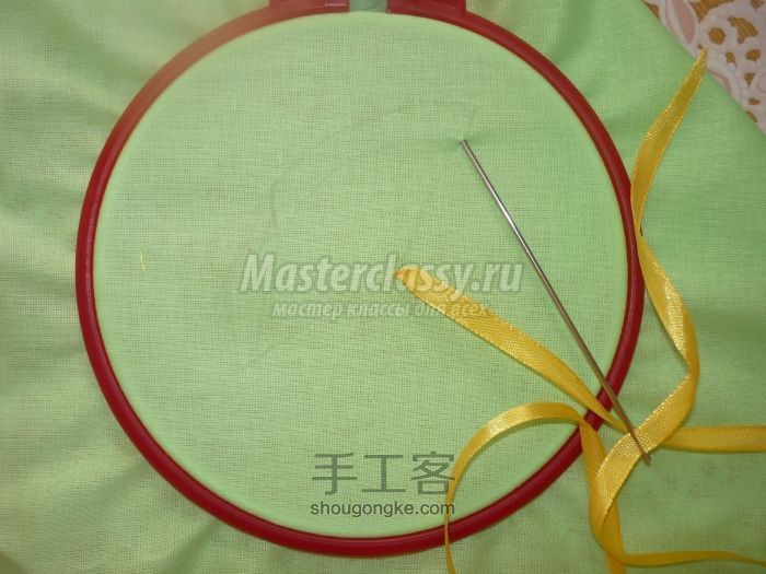 丝带绣蝴蝶（转） 第3步
