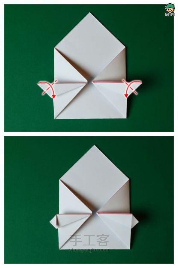 【转载】快献上你的“吻”手工贺卡折纸教程 第8步