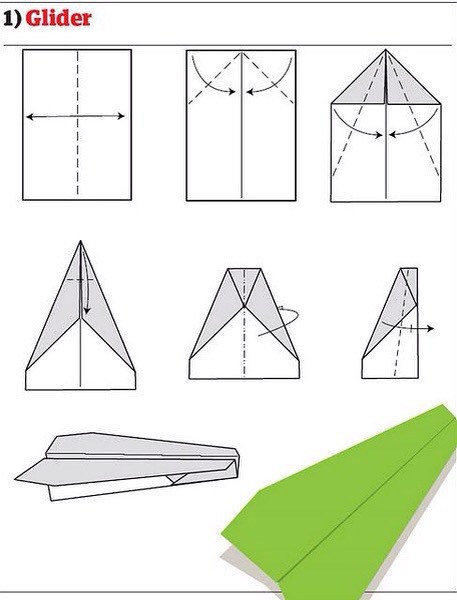 各种有趣的折纸飞机方法 第1步