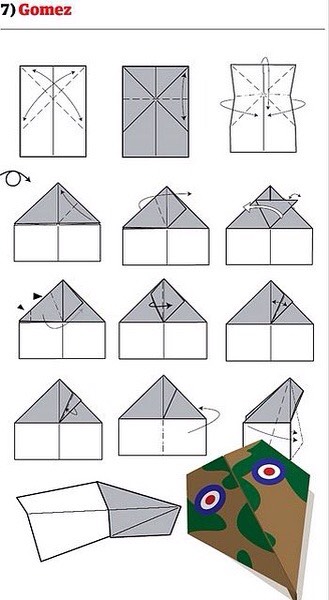 各种有趣的折纸飞机方法 第7步