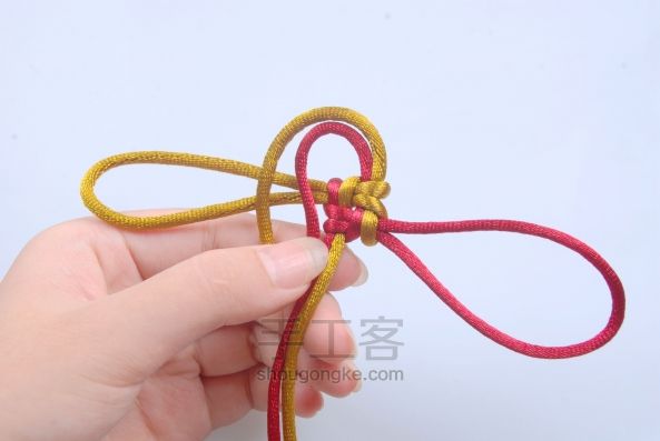 佛珠手串收尾必学编绳技法：吉祥结（高清大图） 第12步