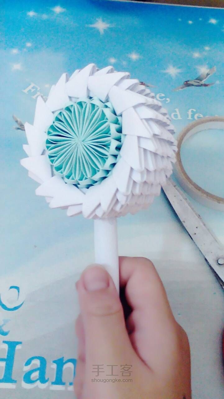 三角折纸-波浪鼓 第20步