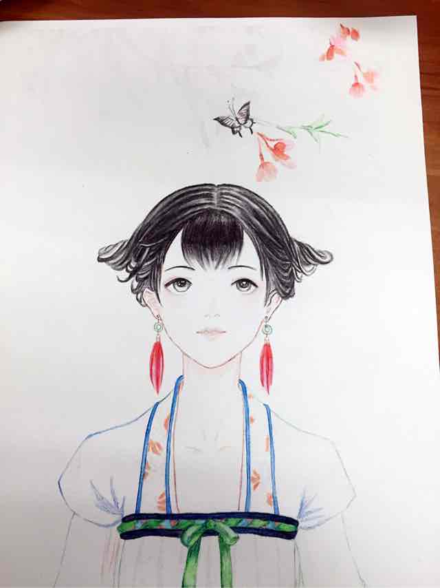 手绘彩铅 水彩画  第1步