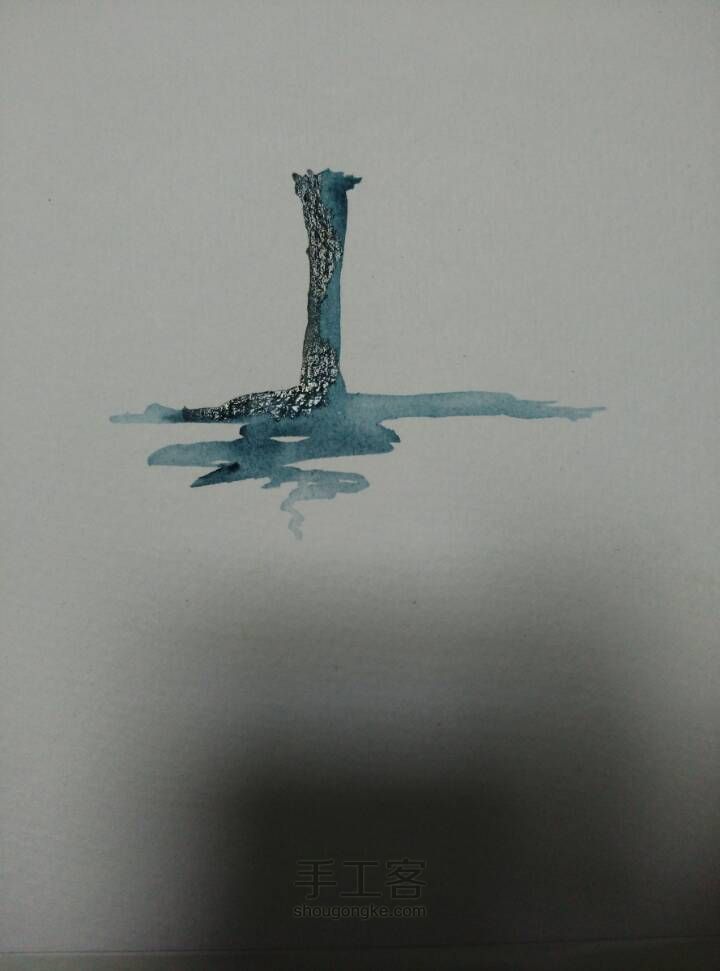 零基础超美水彩彩虹树 第4步