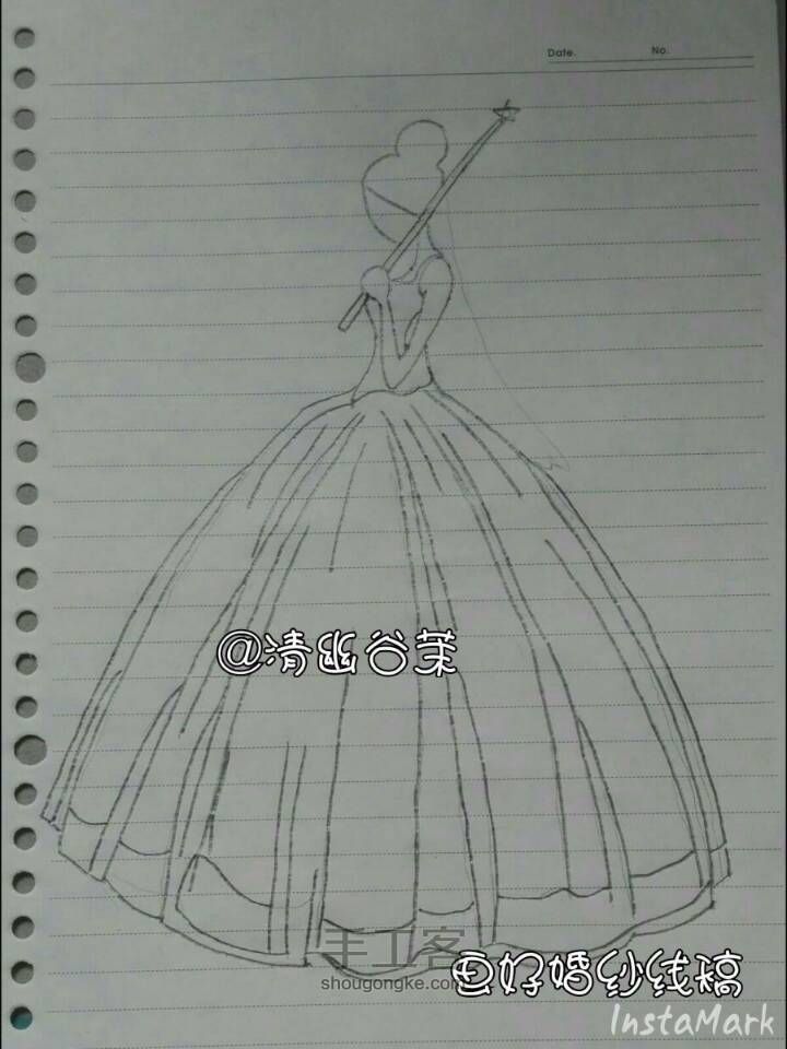 【茉茉】每个女孩都有个婚纱梦（二）～衍纸画 第3步