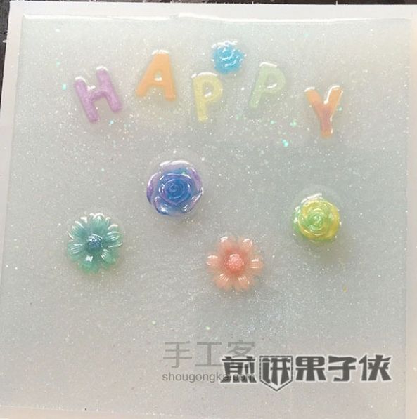 樱花彩虹蛋糕滴胶教程 第35步
